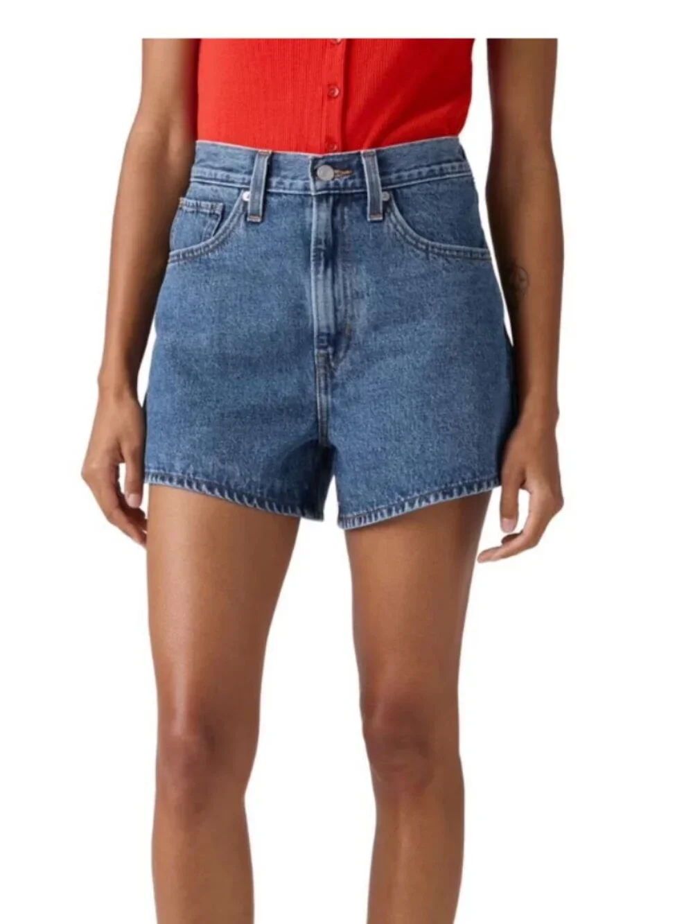 Levi's Women's High-Waisted Denim Mom Short - Picture 1 of 5
